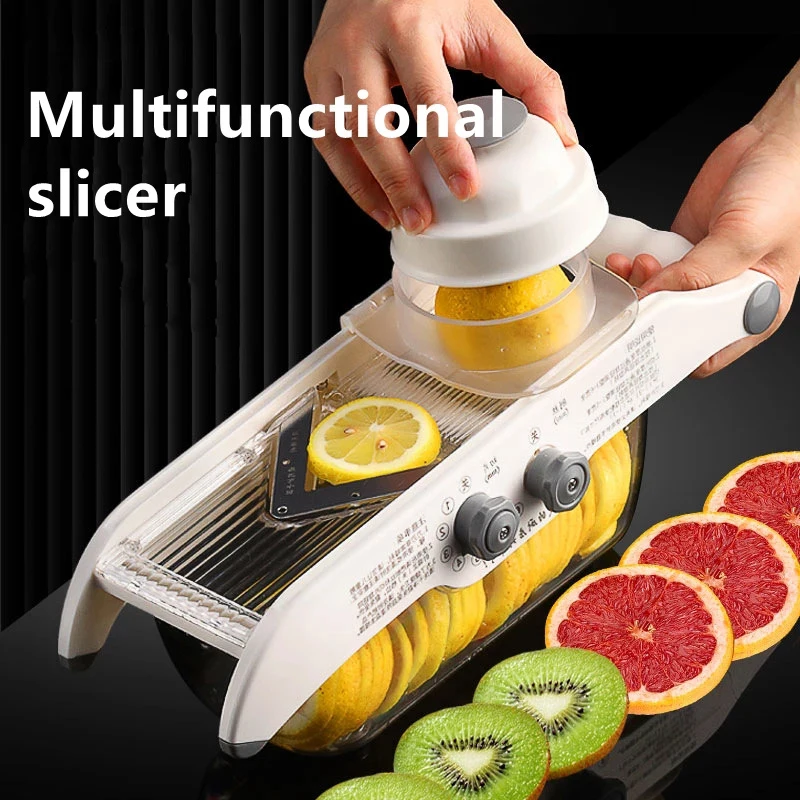 Household Kitchen Gadgets Vegetable Cutter Silk Cutter - Affettatrice multifunzionale per limone, grattugia per